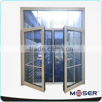 insulation aluminum double glass window for decoration grill design