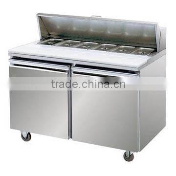 Shentop Economical Movable Pizza Workbench Pizza Workbench Chiller Refrigerator