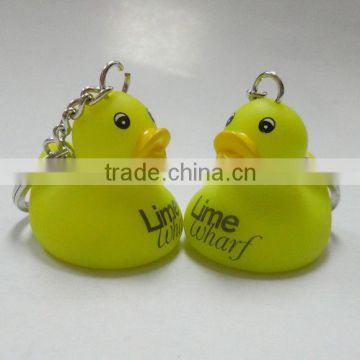 Bath duck keychain with custom logo