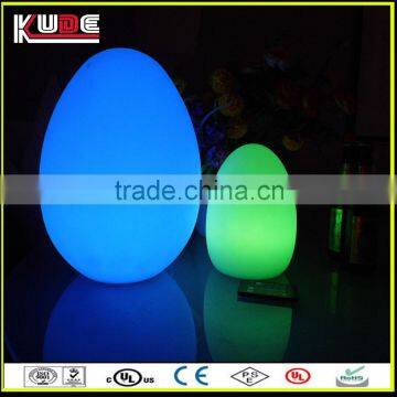 rechargeable egg shape led light/multicolor changing led night light via remte control
