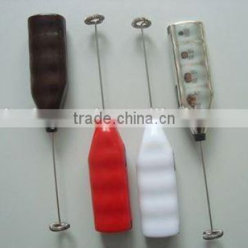 Battery operation hand held milk frother stainless steel stirrer