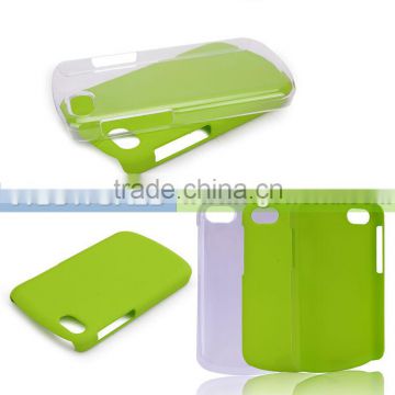 Clear Rubberized 2 Piece Protective Durable Hard Crystal Case Cover for Blackberry Q10