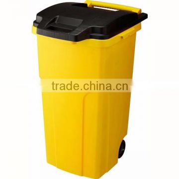 Easy to carry colorful hospital trash cans with drainage plug