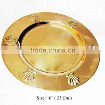 Designer Golden charger plate, metal charger plate