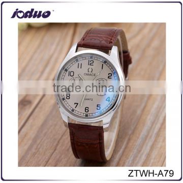 Fashion Simple Design Bamboo Grain Leather Belt Watches