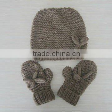 100% Cashmere Baby Hat And Mittens