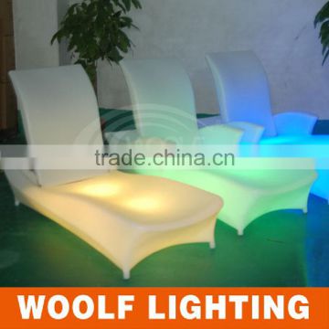 Hot !!! Waterproof Color Changing coffee chair led beach bed sofa