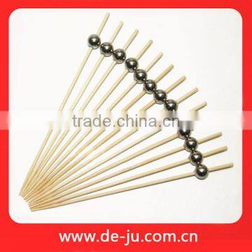 Silvery Bead Bamboo Bead Skewers Bamboo Bead Picks