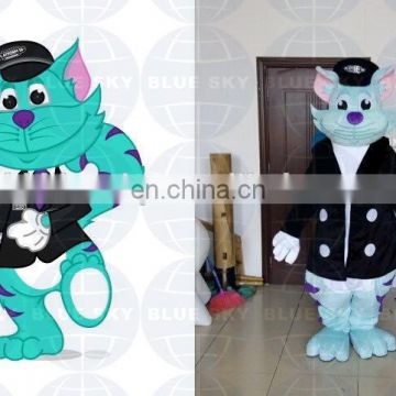 custom adult blue cat mascot costumes