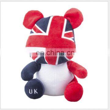 National country flag custom soft teddy bear plush mascot toy