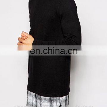 Stylish cotton printed long sleeve elongated wholesale crewneck sweatshirt - sweatshirts - Hoodies -