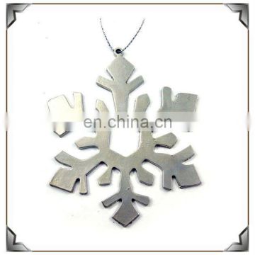 2014 newest zinc alloy snowflake hanging ornaments for christmas