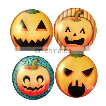 Wholesale Cheap Custom Festival Souvenir Crystal Glass Decorative Halloween Pumpkin Fridge Magnet