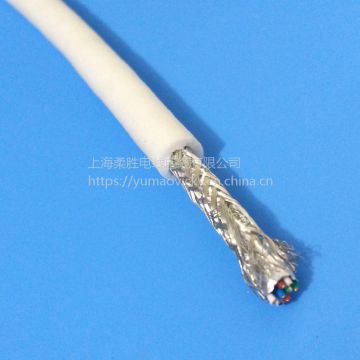 Black 4mm 3 Core Flex Cable 2 Layer Total Shielding