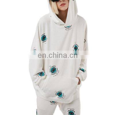 Adults white boys hoodie winter thick cotton custom design men clothing for 2021