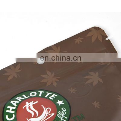 Custom Printed Food Grade Heat Seal Empty Packaging Stand Up Zip Lock Kraft Paper Tea Bag