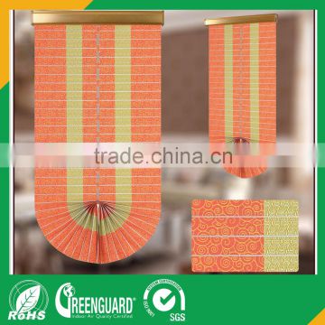 polyester fabric fan shaped roman style roller shades blinds from factory indoor blinds
