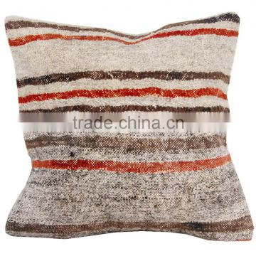 Kilim Pillow Cover - Sofa Pillow - Embroidery Pillow -Striped Pillow
