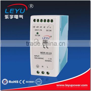 Professional manufacturer MDR 40w 5v 6a din rail Switching Power Supply MDR-40-5
