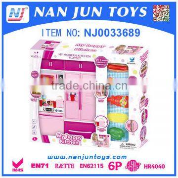 funny plastic play function kitchen toy with light and music