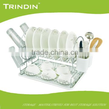 E006 S/S stainless steel chrome Iron kitchen dish rack chromed wire dish racks