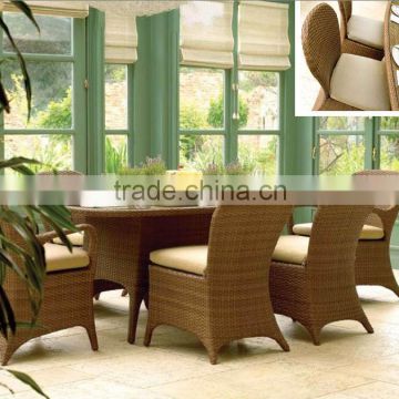 Poly rattan outdoor garden furniture dining set