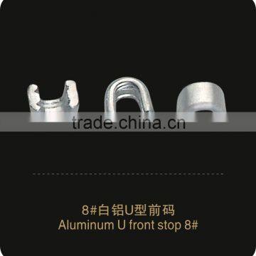 Aluminum U Front Stop No.8 zipper garment accessories