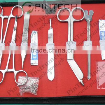 Minor Surgery Student Set 18 pieces Surgical Instruments Kit Stainless Steel