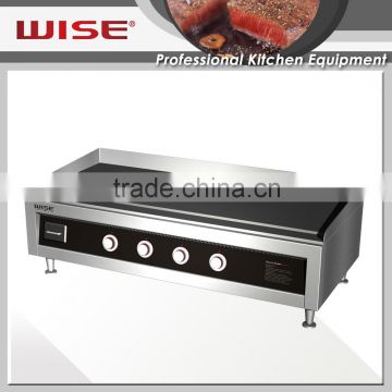 WISE 48" Commercial Stainless Steel Electric Cast iron Griddle for restaurant use