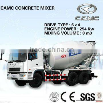 CAMC Concrete mixer (Mixing Volume: 8m3, Engine Power: 336HP) of mixer truck