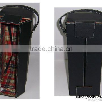 Leather/Pu wine box Black Deluxe style