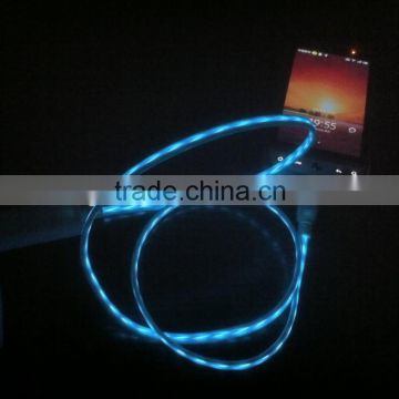 Visible Flexible Flowing Charge Cable for sumsung