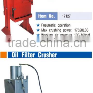 Oil filter crusher