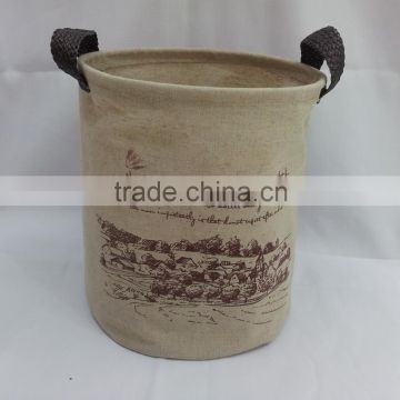 Promotional linen storage bag for house with handle