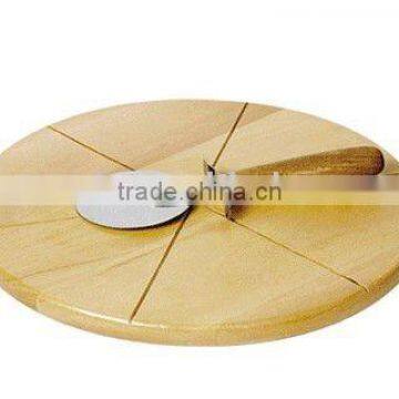 Pizza board(wooden baord) with pizza cutter