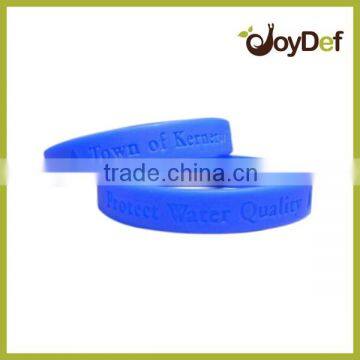 Solid Promotional Debossed Silicone Bracelets/Wristband