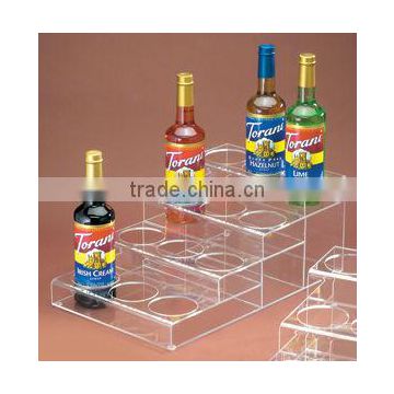 acrylic stepped bottle display