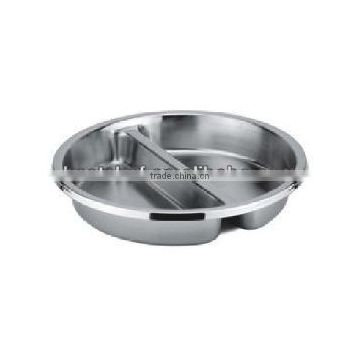 stainless steel Divided round buffet insert