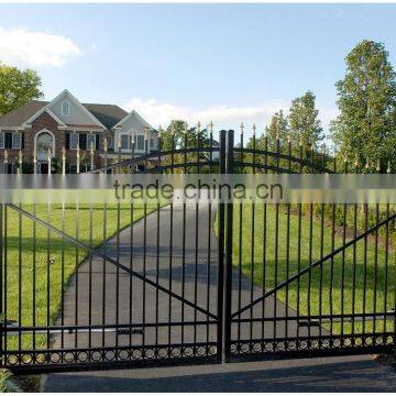 aluminum/ wrought iron/galvanized powder coated steel/Iron/ Decorative Metal Gate Designs