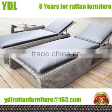 Youdeli rattan Garden chaise lounge bed outdoor furniture