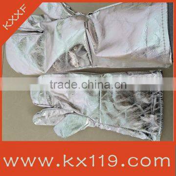 100% Aluminized Fabrics heat resistant finger gloves(resistant 500 degree)