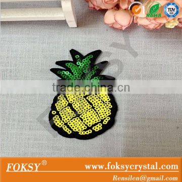 Sequin Pineapple Fruit Embroidered Iron On Patch Sew On Patches