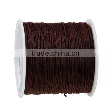 Polyamide Nylon Jewelry Thread Cord For Buddha/Mala/Prayer Beads Dark Coffee 0.5mm