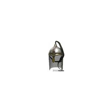 Armor Horseman Helmet with Chainmail Black Plume