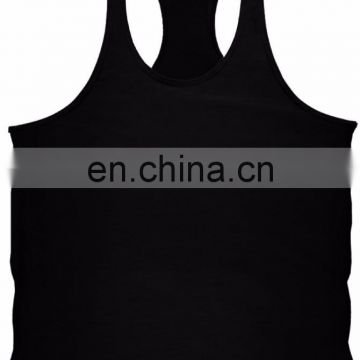 Y-back mens gym singlet 100% cotton with custom printing - 100% cotton...