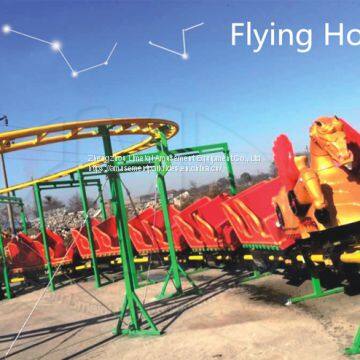 Roller coaster, amusement park rides flying horse