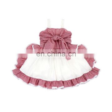 Latest Princess Dress lace Ruffle With Ribbon Summer Dress For Baby Girl