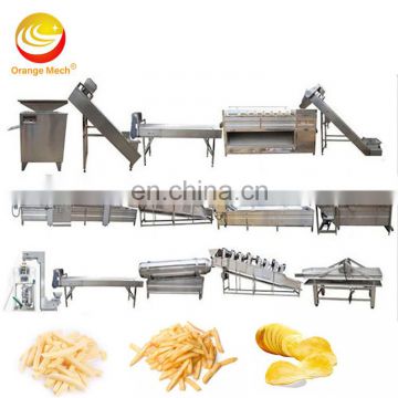popular potato finger chips making machine half fried french fries machine / Fried potato chips production line