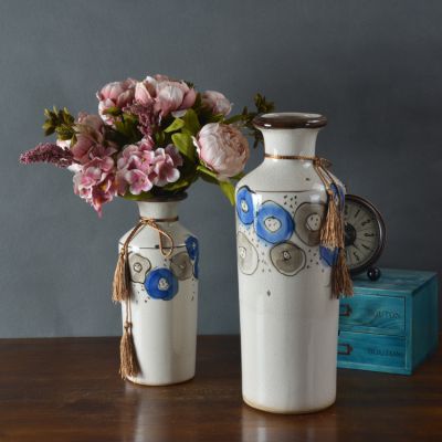 Hand Paint American Countryside Style Creative Ceramic Vase For Office Hotel Coffee Shop Decor
