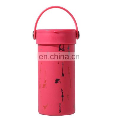Eco-friendly RED EARTH 300ml stainless steel portable vacuum flask Insulated Water Bottle with loop